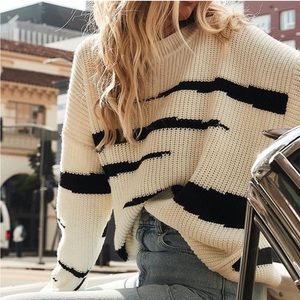 12th Tribe X Salty Blonde Concrete Jungle White
Tiger Sweater Size S/M